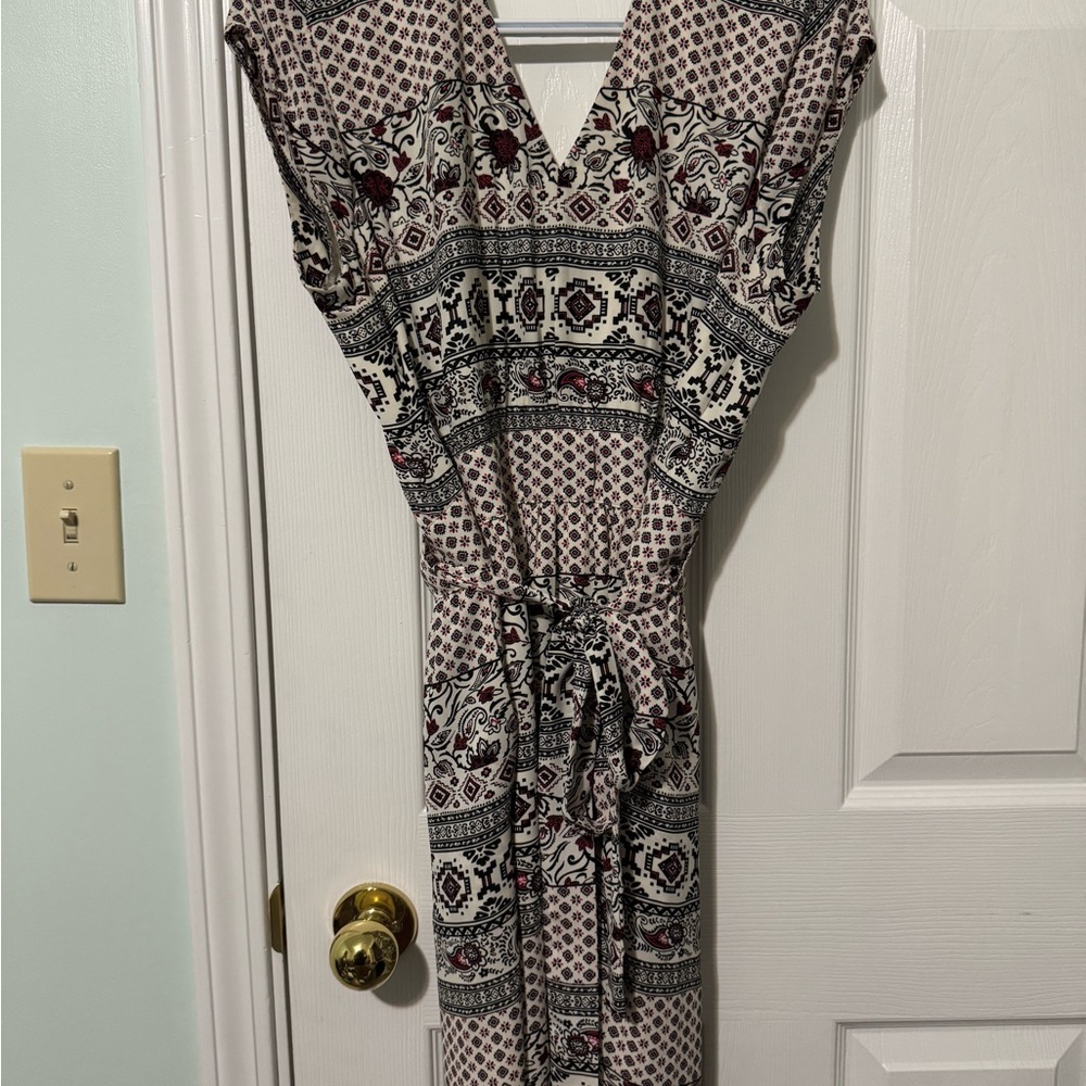 DR2 Black and Red Patterned Maxi Dress
